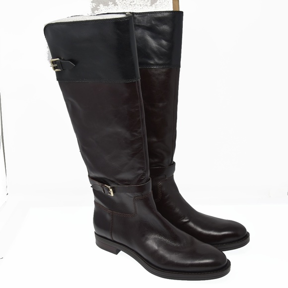 *Enzo Angiolini Sz 9.5M Brown Leather Zip Up Boots - Picture 2 of 5
